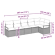 Afuera Living 6 Piece Black & Turquoise Poly Rattan Garden Sofa Set