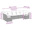 Afuera Living 7 Piece Black & Turquoise Poly Rattan Garden Sofa Set