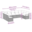 Afuera Living 9 Piece Black & Turquoise Poly Rattan Garden Sofa Set