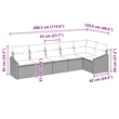 Afuera Living 6 Piece Black & Turquoise Poly Rattan Garden Sofa Set