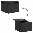 Afuera Living 4 Piece Black Poly Rattan Garden Sofa Set With Cushions