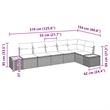 Afuera Living 6 Piece Black Poly Rattan Garden Sofa Set With Cushions