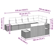 Afuera Living 8 Piece Black Poly Rattan Garden Sofa Set With Cushions