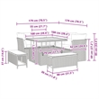 Afuera Living 8 Piece Poly Rattan & Powder-Coated Steel Garden Sofa Set in Black