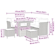 Afuera Living 8 Piece Poly Rattan & Powder-Coated Steel Garden Sofa Set in Black