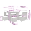 Afuera Living 9 Piece Poly Rattan & Powder-Coated Steel Garden Sofa Set in Black