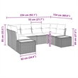 Afuera Living 6 Piece Black Poly Rattan Garden Sofa Set With Cushions