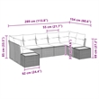 Afuera Living 7 Piece Black Poly Rattan Garden Sofa Set With Cushions