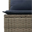 Afuera Living Gray Poly Rattan Sofa Set With Cushions And Storage in Navy