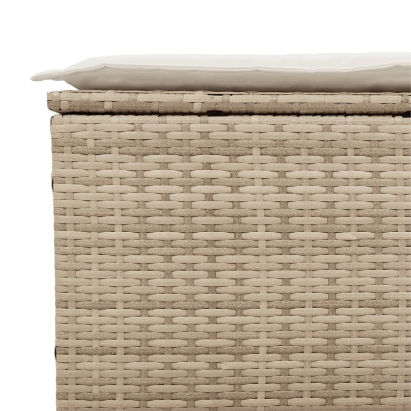 Afuera Living Contemporary Rattan Garden Sofa in Beige And Cream