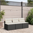 Afuera Living Standard Modular PE Rattan Garden Sofa in Black