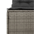 Afuera Living Contemporary PE Rattan Garden Sofa in Gray Finish