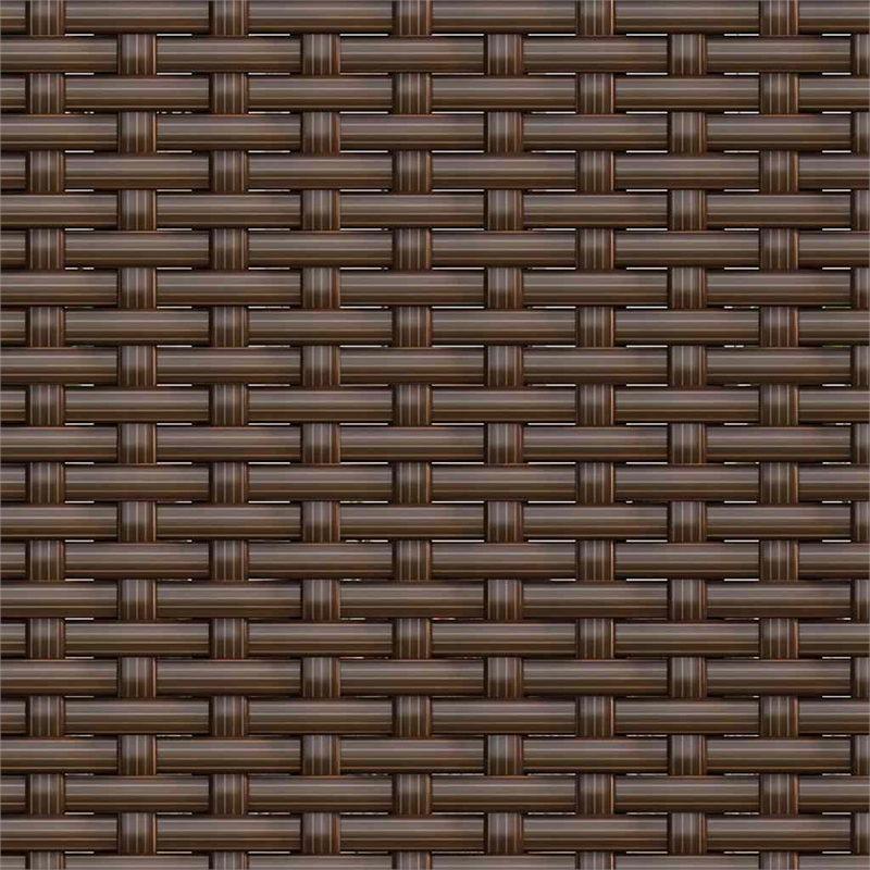 Afuera Living 3-Seater Poly Rattan Patio Sofa Modular in Brown