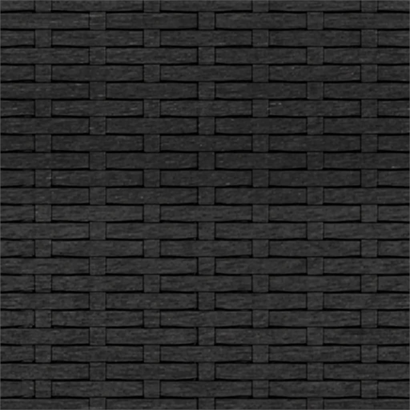 Afuera Living Medium Poly Rattan Garden Middle Sofa Modular in Black
