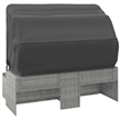 Afuera Living 3-Seater PE Rattan Garden Sofa Foldable in Gray
