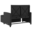 Afuera Living Rattan & Powder-Coated Steel Garden Sofa With Polyester in Black