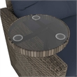 Afuera Living 2-Seater PE Rattan Patio Sofa Set With Adjustable Feet in Gray