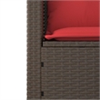 Afuera Living 2-Seater Poly Rattan Patio Sofa Set With Adjustable Feet in Brown