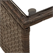 Afuera Living Contemporary Rattan Garden Sofa in Brown And Red