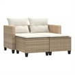 Afuera Living Standard PE Rattan Garden Sofa With Removable Covers in Beige