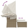 Afuera Living PE Rattan Garden Sofa With Removable Covers in Beige