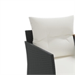 Afuera Living PE Rattan Garden Sofa With Adjustable Feet in Black
