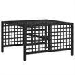 Afuera Living Contemporary Synthetic Poly Rattan Garden Sofa Set in Black