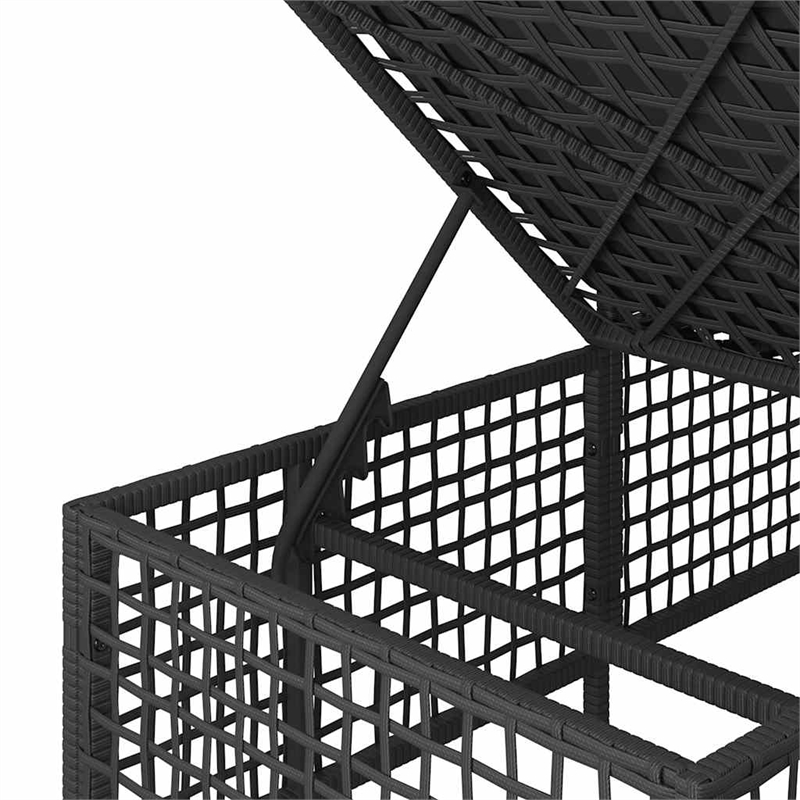 Afuera Living Rattan Powder-Coated Steel & Glass Garden Sofa Set in Black