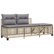 Afuera Living Contemporary Rattan Garden Sofa Set in Mix Beige