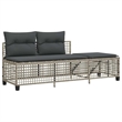 Afuera Living Contemporary Rattan Garden Sofa Set in Light Gray