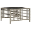 Afuera Living Contemporary Rattan Garden Sofa Set in Light Gray