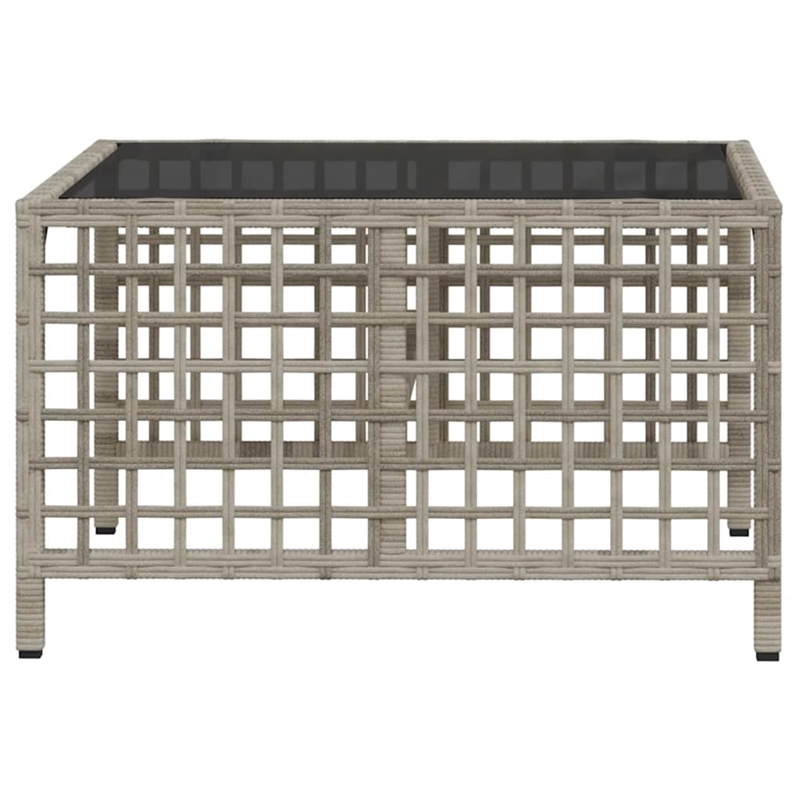 Afuera Living Contemporary Rattan Garden Sofa Set in Light Gray
