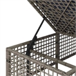 Afuera Living Contemporary Synthetic Poly Rattan Patio Sofa Set in Gray
