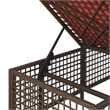 Afuera Living Contemporary Synthetic Poly Rattan Patio Sofa Set in Brown