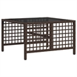 Afuera Living Contemporary Synthetic Poly Rattan Patio Sofa Set in Brown