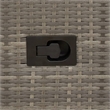 Afuera Living Contemporary Rattan Reclining Garden Sofa in Gray