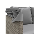 Afuera Living 3-Seater PE Rattan Garden Sofa Retractable Outdoor Design in Gray
