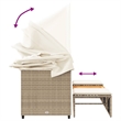 Afuera Living Contemporary Synthetic Poly Rattan Garden Sofa in Beige