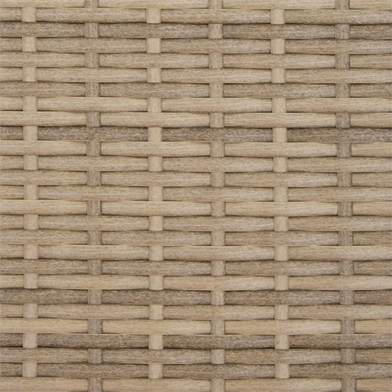 Afuera Living Contemporary Synthetic Poly Rattan Garden Sofa in Beige