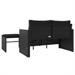 Afuera Living Rattan Powder-Coated Steel & Glass Garden Sofa Set in Black