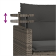 Afuera Living Contemporary Synthetic Poly Rattan Garden Sofa Set in Gray