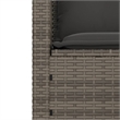 Afuera Living Contemporary Synthetic Poly Rattan Garden Sofa Set in Gray