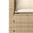 Afuera Living Contemporary Synthetic Poly Rattan Garden Sofa Set in Beige