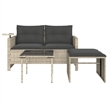 Afuera Living Medium Modular PE Rattan Garden Sofa Set in Light Gray