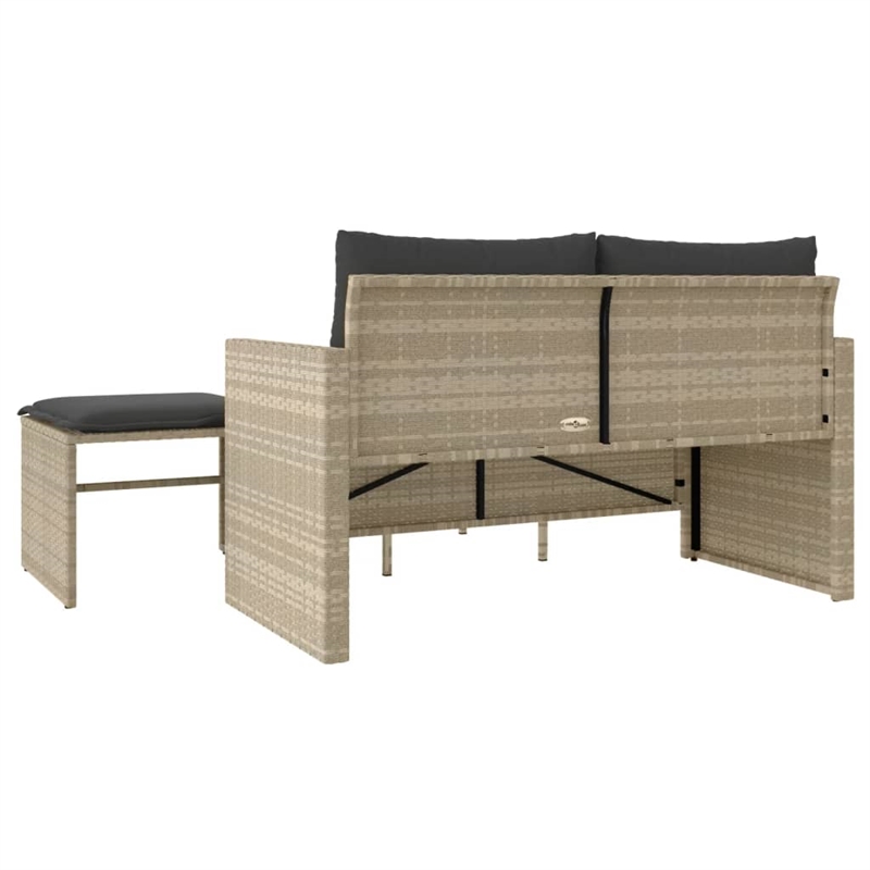 Afuera Living Medium Modular PE Rattan Garden Sofa Set in Light Gray