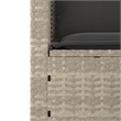 Afuera Living Medium Modular PE Rattan Garden Sofa Set in Light Gray
