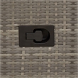 Afuera Living Contemporary Rattan Reclining Garden Sofa in Gray