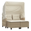 Afuera Living PE Rattan And Powder-Coated Steel Garden Sofa in Beige
