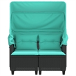Afuera Living PE Rattan And Powder-Coated Steel Garden Sofa in Black
