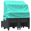 Afuera Living PE Rattan And Powder-Coated Steel Garden Sofa in Black